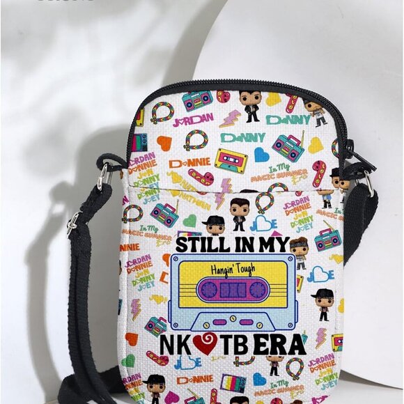 Lightweight Vintage Inspired Crossbody Bag for Music Lovers - Zippered Security - Picture 3 of 6